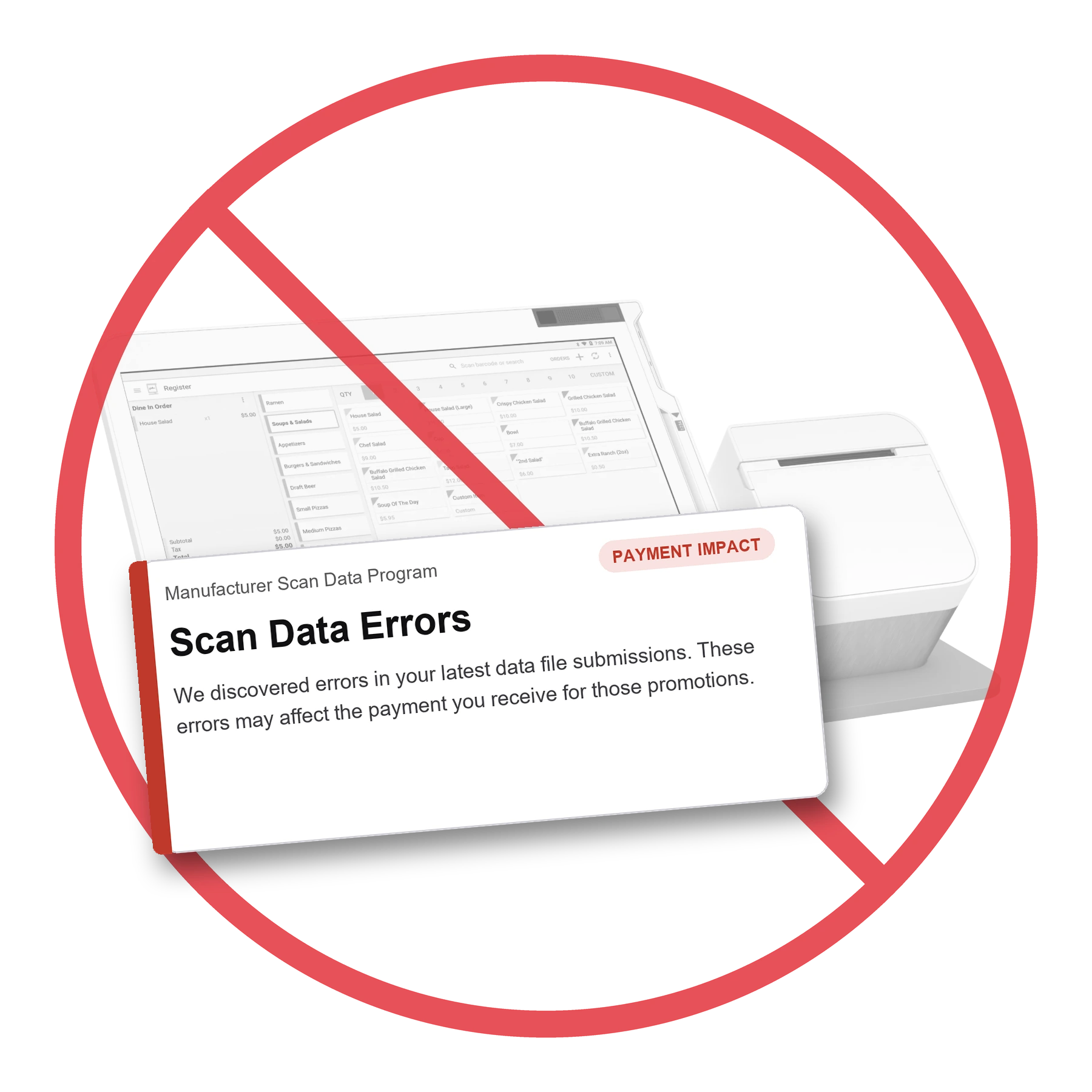 A Clover register crossed out, with an Altria 